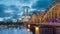 Cologne Cathedral and Hohenzollern Bridge in evening