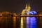 Cologne Cathedral (Kolner Dom) on Christmas eve at dusk