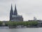 Cologne cathedral, rooftops of Museum Ludwig and the train station