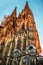 Cologne Cathedral towers and lamp