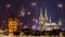 Cologne cathedral under fireworks