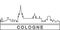 Cologne detailed skyline icon. Element of Cities for mobile concept and web apps icon. Thin line icon for website design and