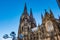 Cologne, Germany: The Famous Cathedral, Monument of German Catholicism and Gothic Architecture, Detail of Facade