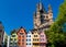 Cologne, Germany: Famous Fish Market Colorful Houses and Gross St Martin Church