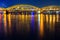 Cologne Hohenzollern bridge night scene