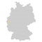Cologne or Leverkusen - Position of german city on map of Germany