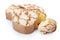 Colomba, italian Easter cake with slice