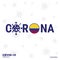 Colombia Coronavirus Typography. COVID-19 country banner