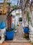 Colombia, Doradal, alley with Santorini style decorations