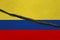 colombia flag cracked