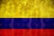 Colombia flag in grunge effect