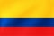 Colombia flag, national colombian symbol for illustration of travel, election, holidays