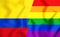 Colombia Gay Flag. 3D Illustration