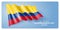 Colombia independence day vector banner, greeting card.