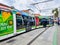 Colombia, Medellin, multicolored electric tram