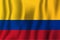 Colombia realistic waving flag vector illustration. National country background symbol. Independence day