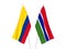 Colombia and Republic of Gambia flags