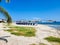 Colombia, Santa Marta, beach tents on the city beach