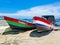 Colombia, Santa Marta, boats on the beach