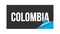 COLOMBIA text written on black blue sticker