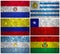 Colombia, Uruguay, Paraguay, Chile, Argentina, and Bolivia flag