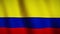 Colombia waving flag closeup for democracy - seamless video animation