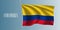 Colombia waving flag vector illustration