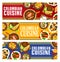 Colombian cuisine vector banners, food of Colombia