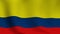 Colombian flag fluttering