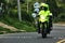 Colombian police patrolling in rural area