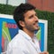 A Colombian singer, songwriter, and actor Sebastian Yatra on the blue carpet before 2023 US Open opening night ceremony