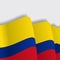 Colombian waving Flag. Vector illustration.