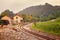 Colombres Fever train station, Asturias, northern Spain