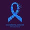 Colon cancer ribbon poster.