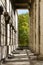 Colonade. Walking alley in the English Park in Munich