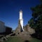 COLONIA DEL SACRAMENTO, URUGUAY Lighthouse and street corner in the UNESCO World Heritage town of Colonia del