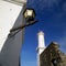 COLONIA DEL SACRAMENTO, URUGUAY Lighthouse and street corner in the UNESCO World Heritage town of Colonia del