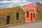 COLONIA DEL SACRAMENTO, URUGUAY - MAY 04, 2016: facade of some old houses with a colonial style