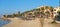 Colonia Sant Jordi, Ses Salines, Mallorca Spain. View at the pedestrian promenade during the summer season