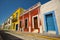 Colonial architecture in Campeche Mexico