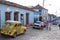 Colonial cobblestone street in Caribbean