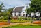 Colonial farm house and flowers(South Africa)