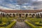 Colonial garden with a well in an old monastery