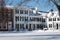 Colonial Homes in snow.