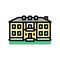 colonial house color icon vector illustration