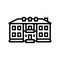 colonial house line icon vector illustration