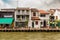 Colonial houses at UNESCO listed Canal Section Of The Melaka Riv