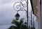 Colonial lanterns and iron volutes in Sao Joao del Rei, Brazil