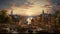 Colonial Manhattan: 18th Century Impressionism of New York City\\\'s Skyline