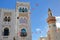 Colonial whitewashed buildings and the town Hall and archeological museum